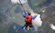 Прыжок в тандеме с инструктором в Азовском аэроклубе.
